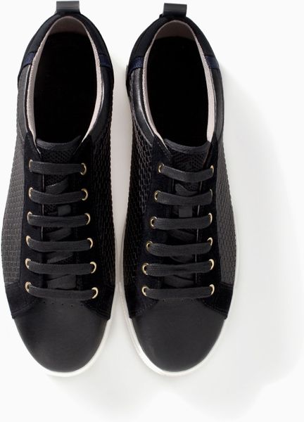 Zara Braided Plimsoll in Black for Men