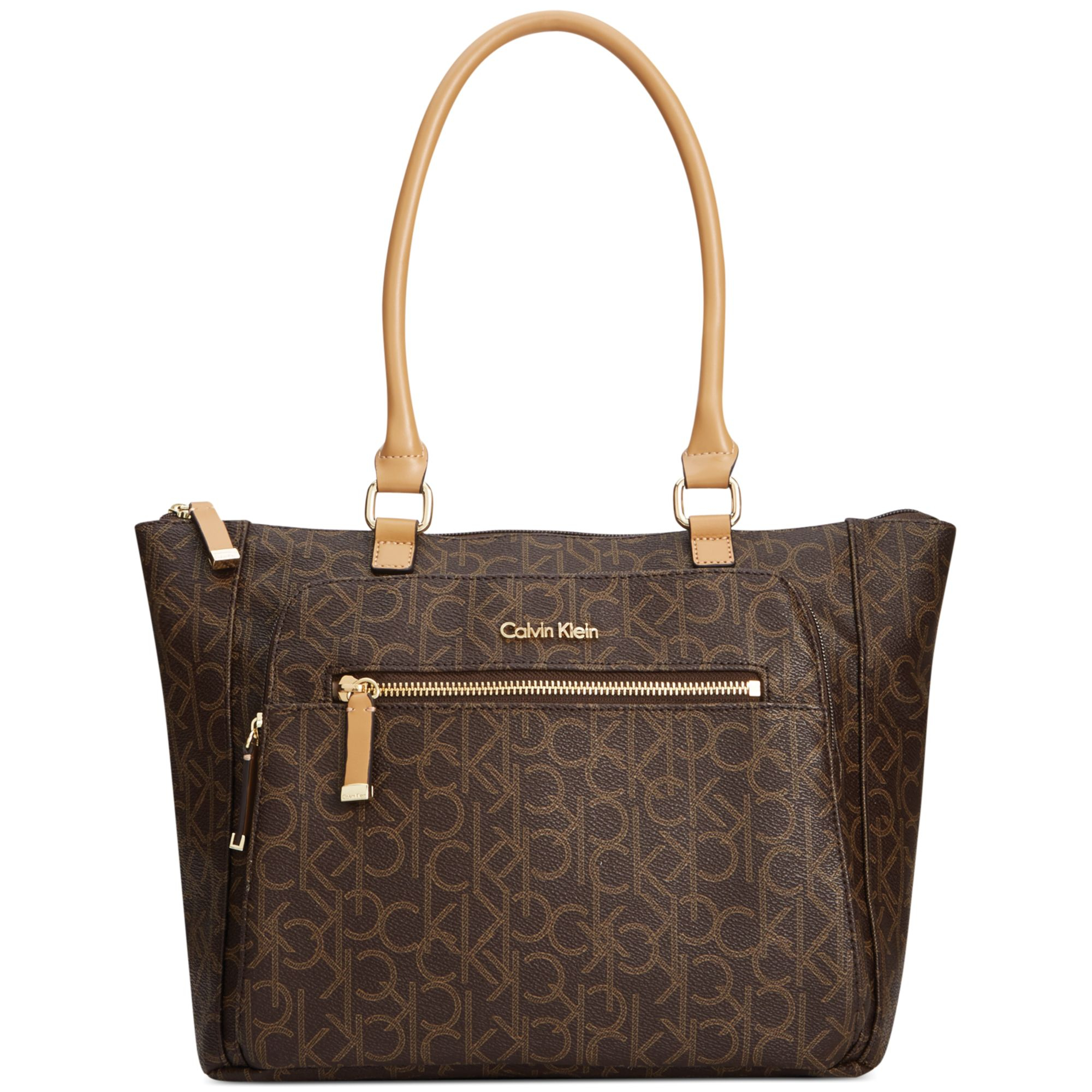calvin klein tote bag brown