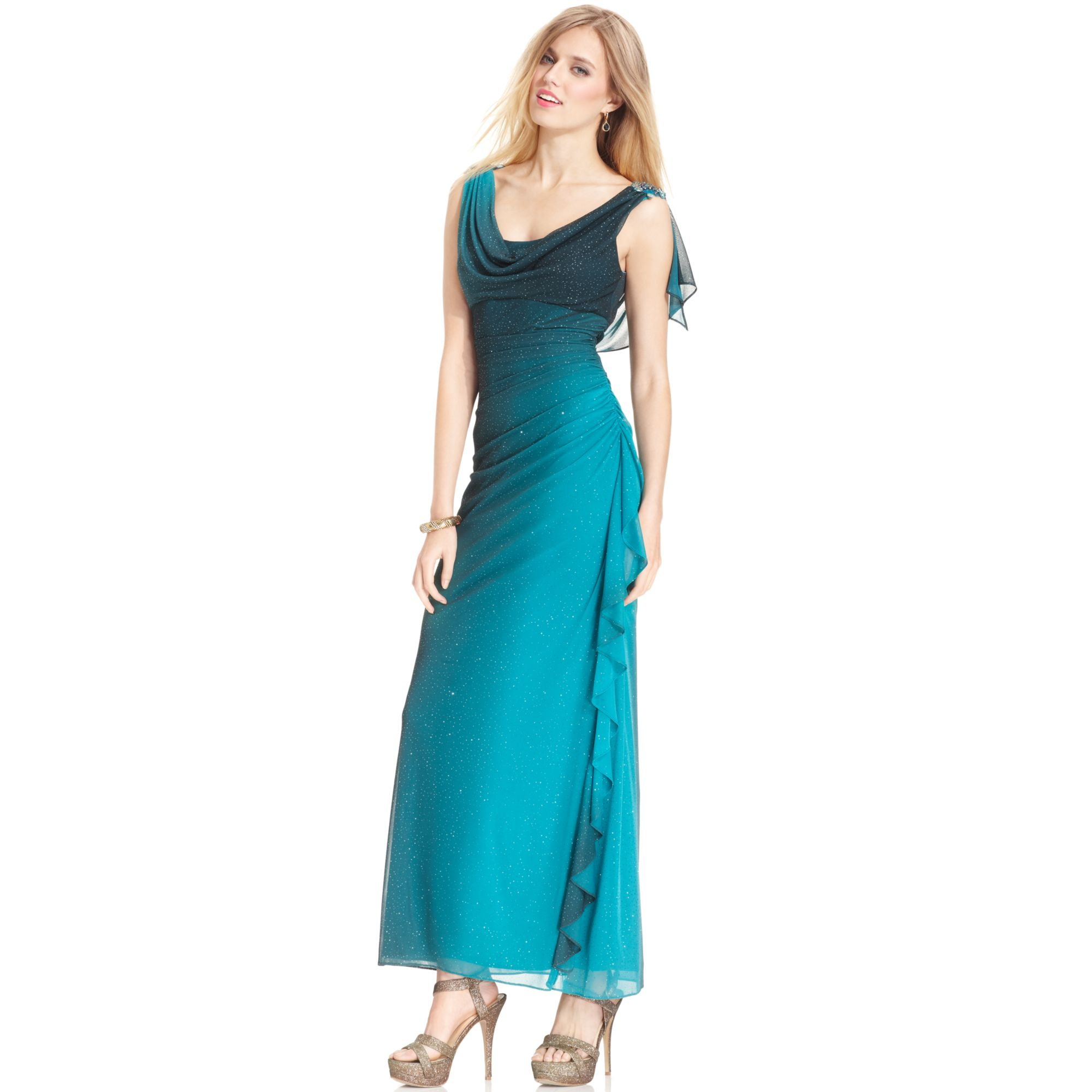 betsy and adam sparkle top ball gown