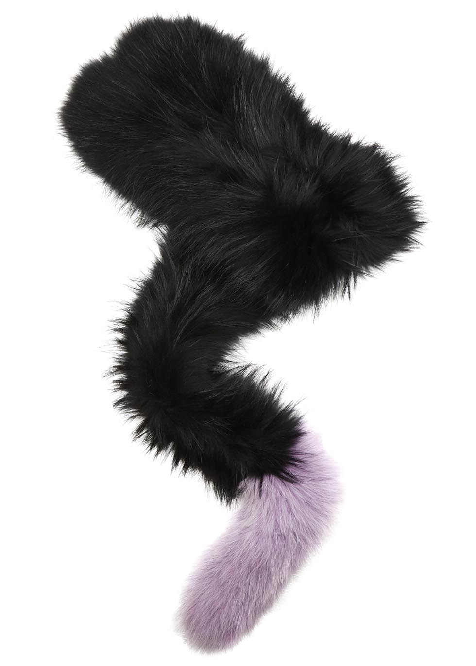 Charlotte Simone Popsicle Black Fur Scarf in Black | Lyst