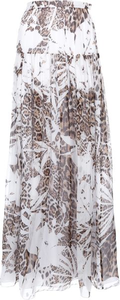 Blumarine Maxi Leopard Print Skirt in Animal (leopard) | Lyst