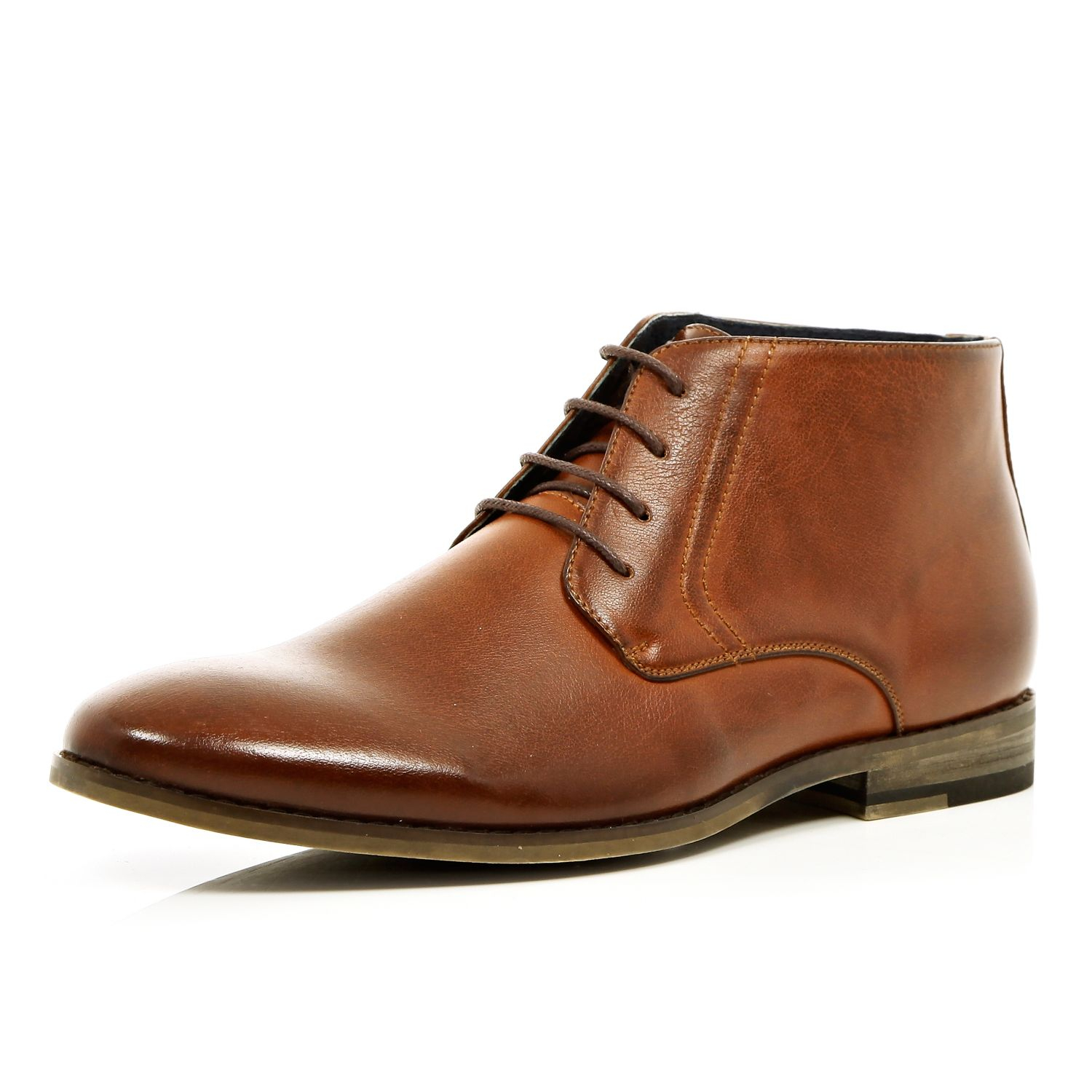 river-island-light-brown-lace-up-formal-boots-in-brown-for-men-lyst