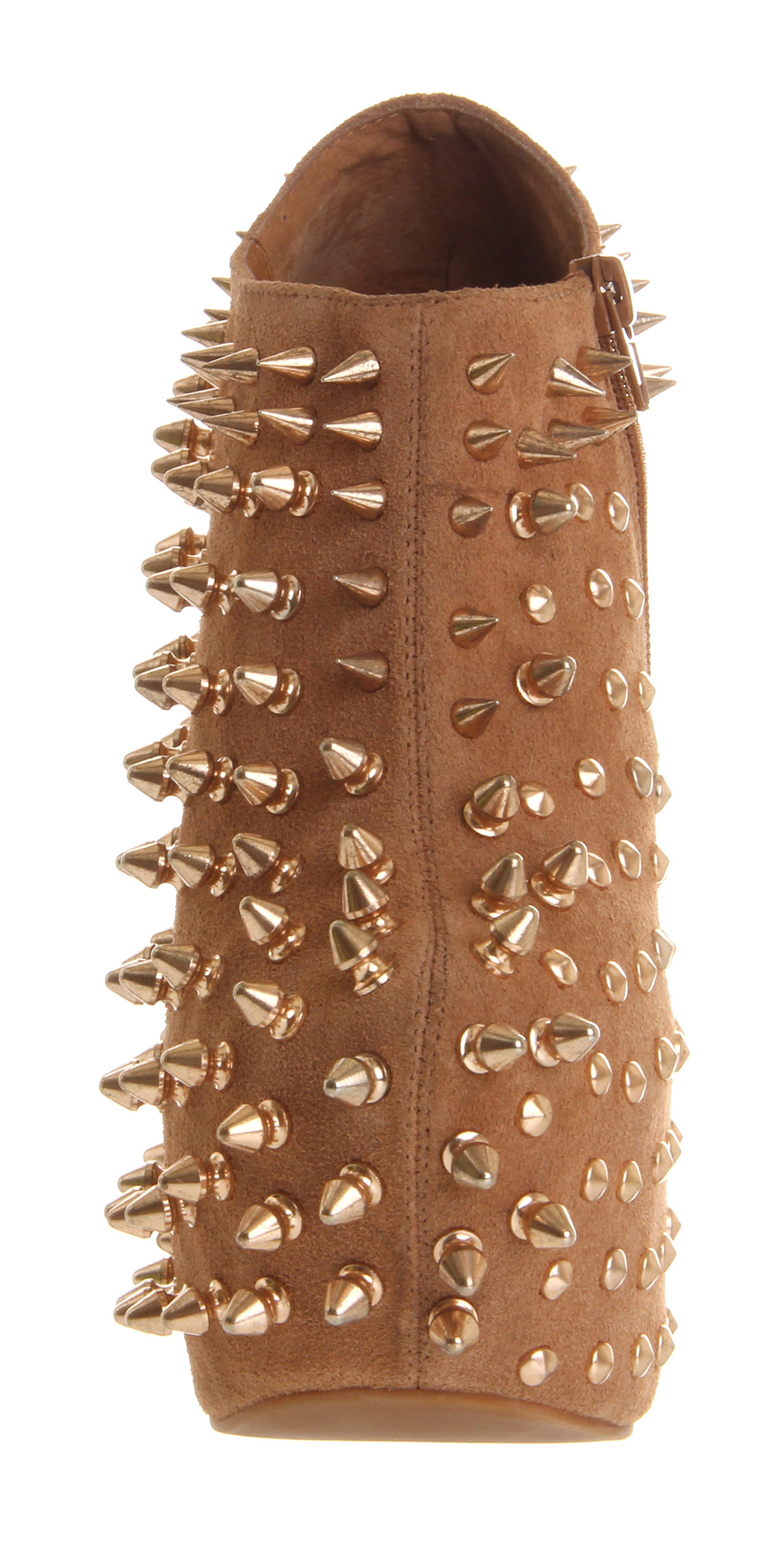 Jeffrey Campbell Shadow Spike Nude Leather Rose Gold Stud In Brown Lyst