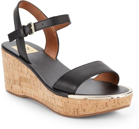 dolce vita cork wedge sandals