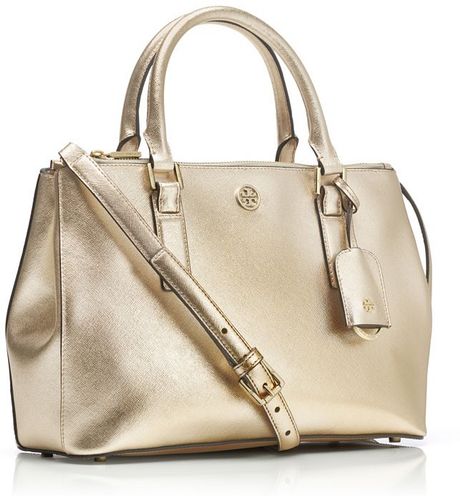 tory burch robinson mini double zip tote