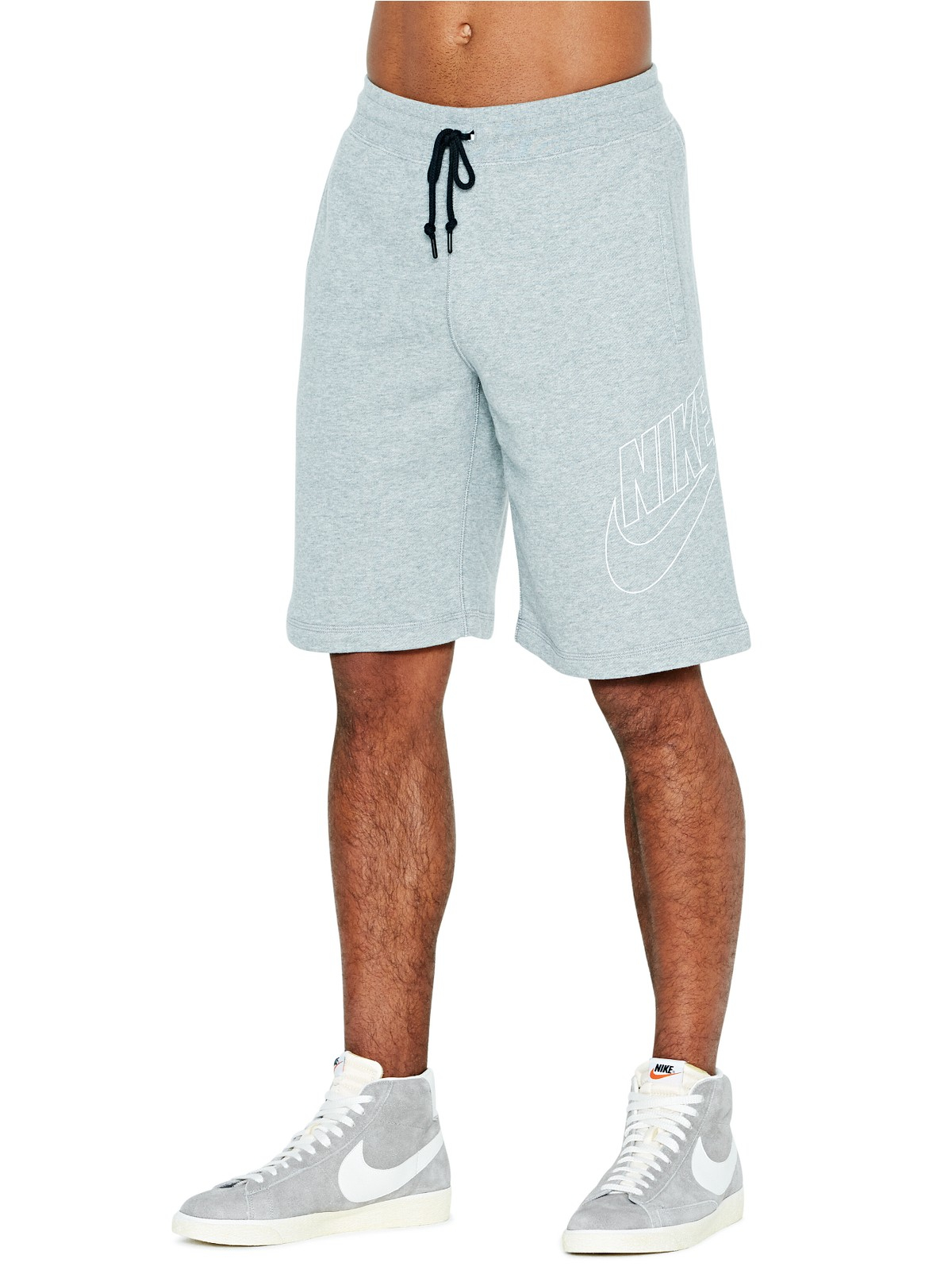 Nike Aw77 Alumni Logo Mens Shorts in Gray for Men (grey) Lyst