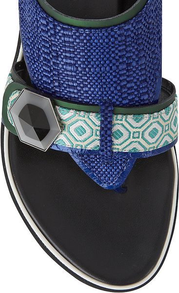 Nicholas Kirkwood Thong Sandal in Blue - Lyst