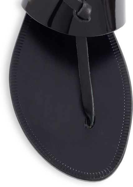 Joie Nice Patent Leather Thong Sandals in Black for Men | Lyst