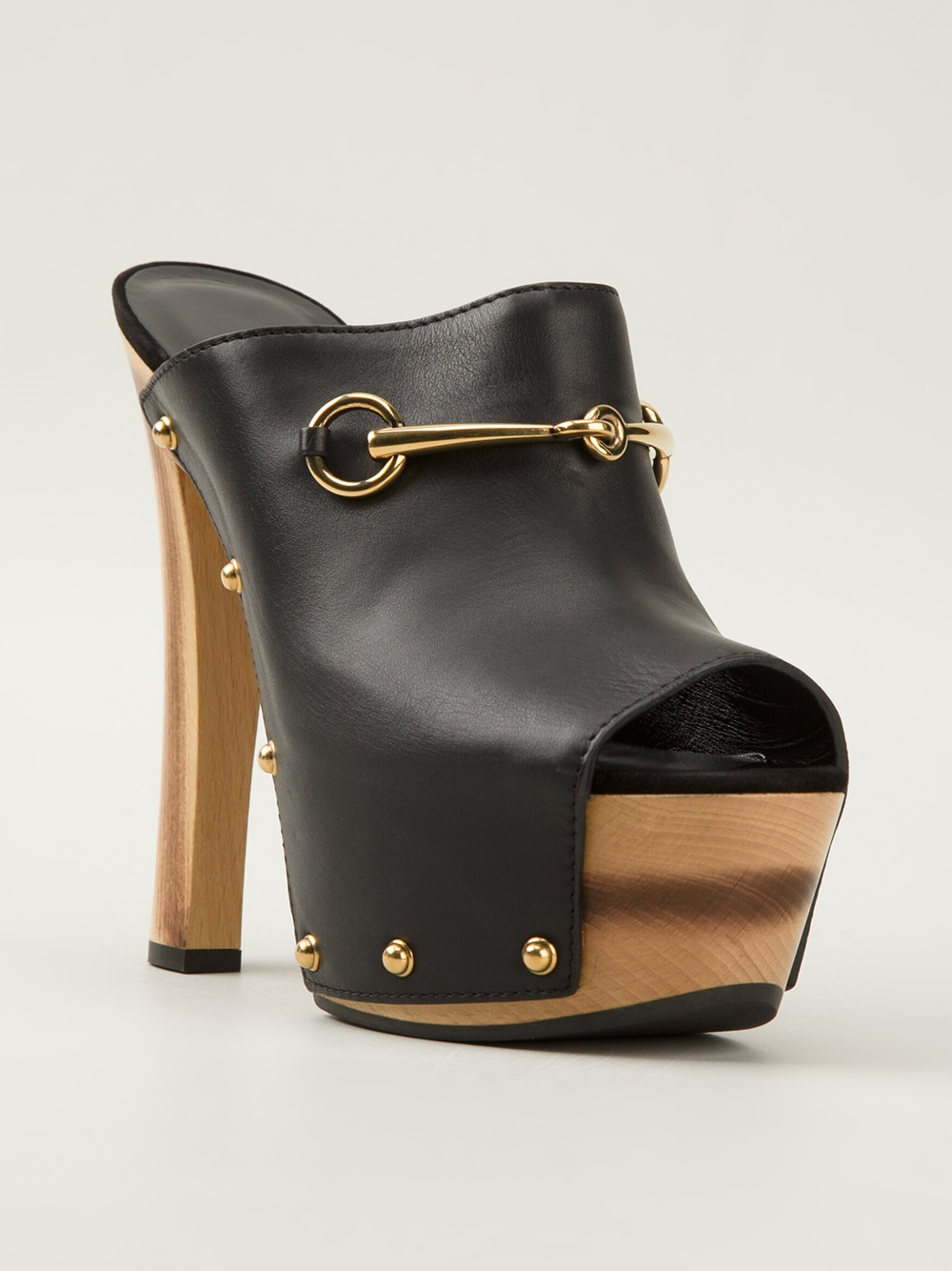 gucci mules with heel