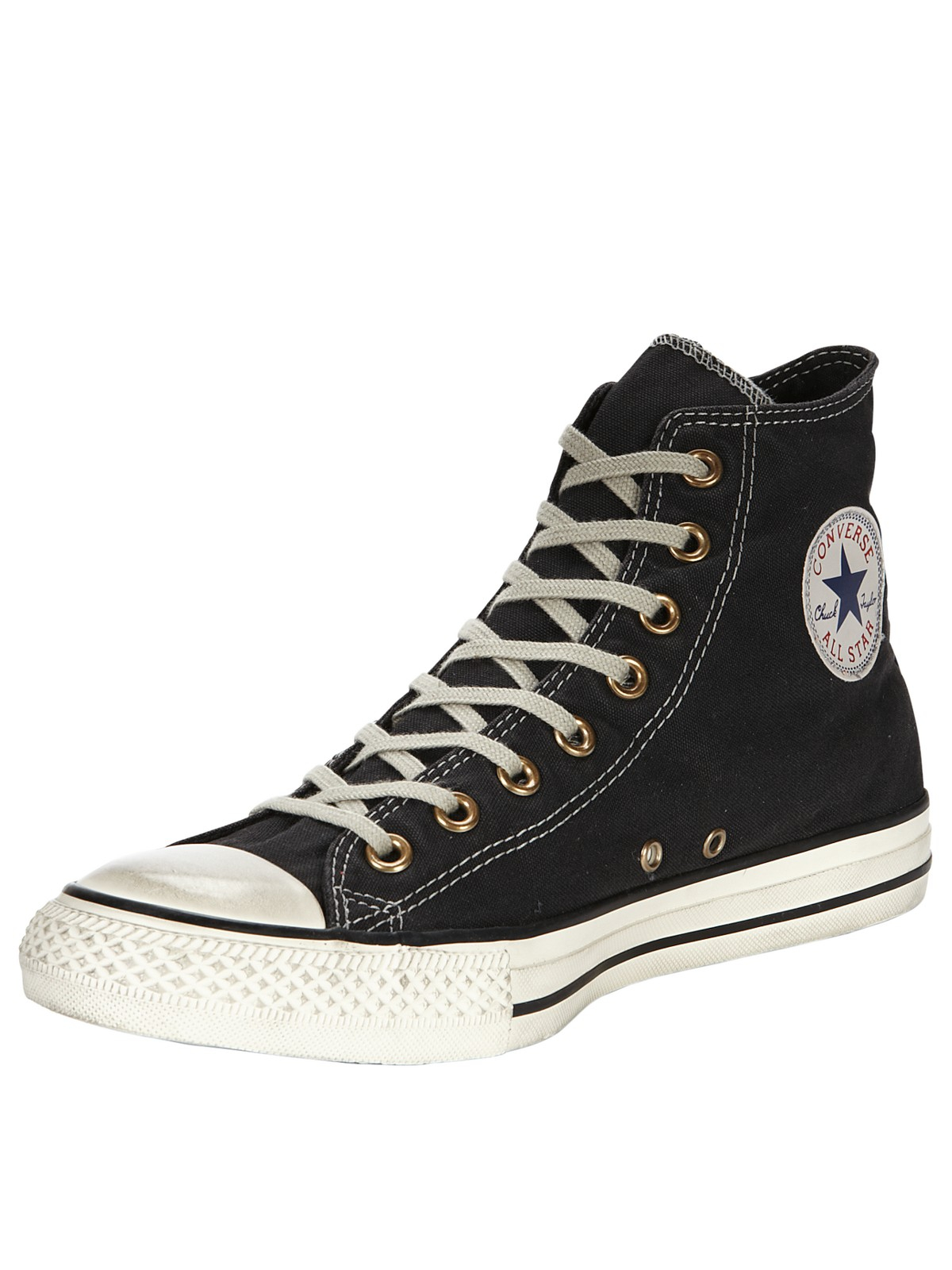 converse chuck taylor all star hi trainers in black with embroidery