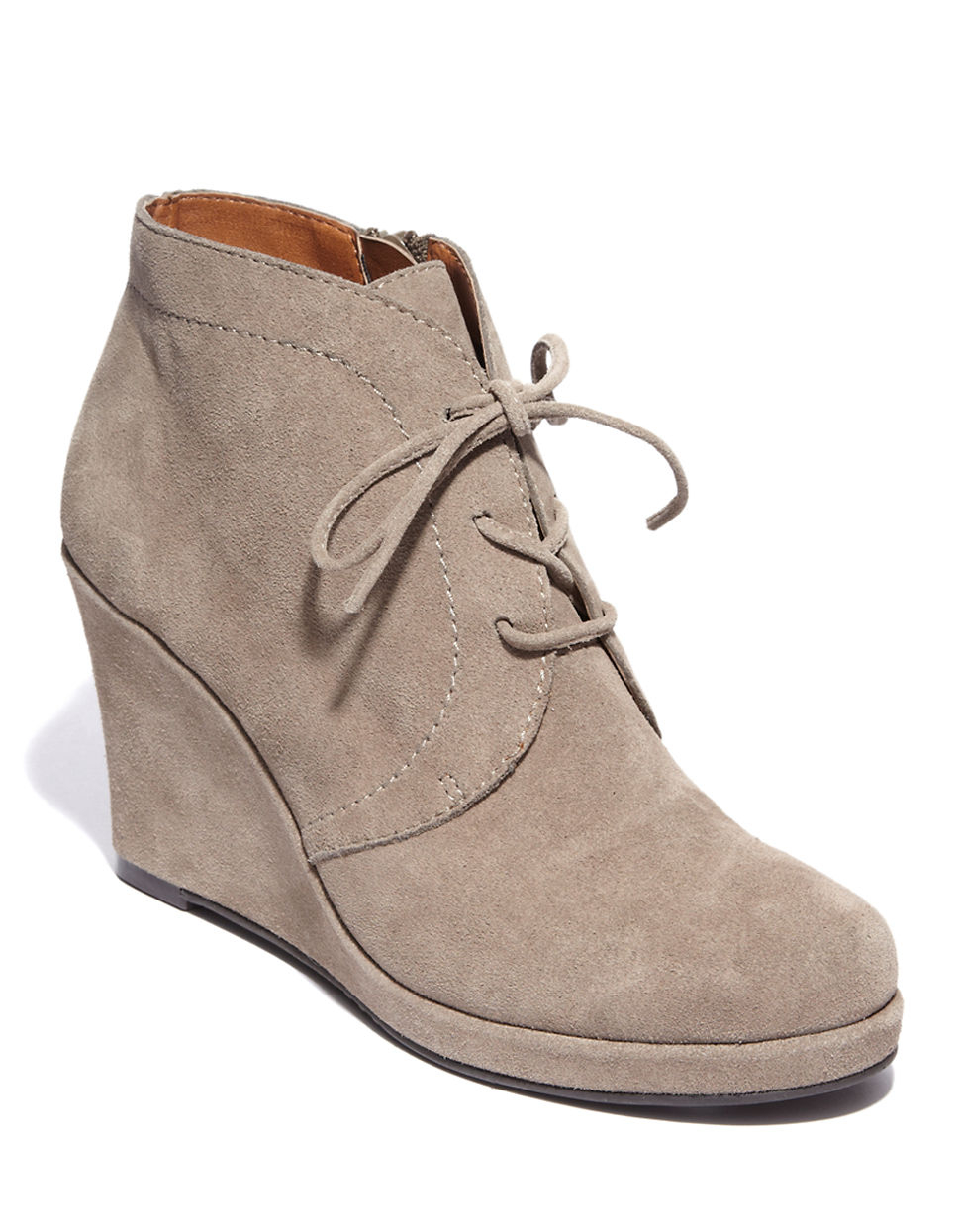 dolce vita suede wedge booties