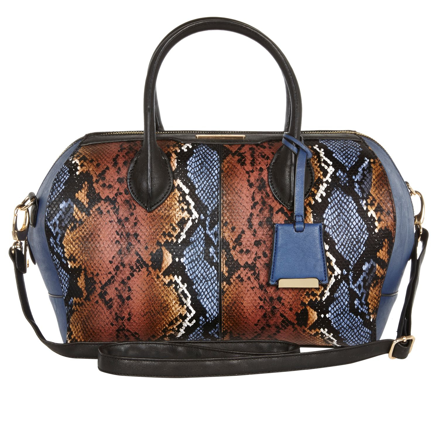river island navy handbag
