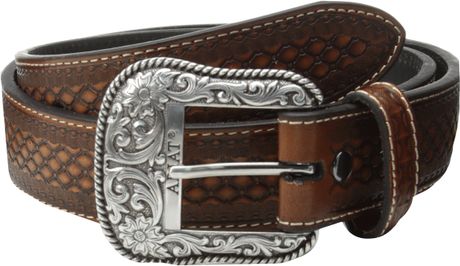 ariat weave beaded tab belt basket natural