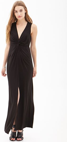 Forever 21 Knotted Maxi Dress in Black