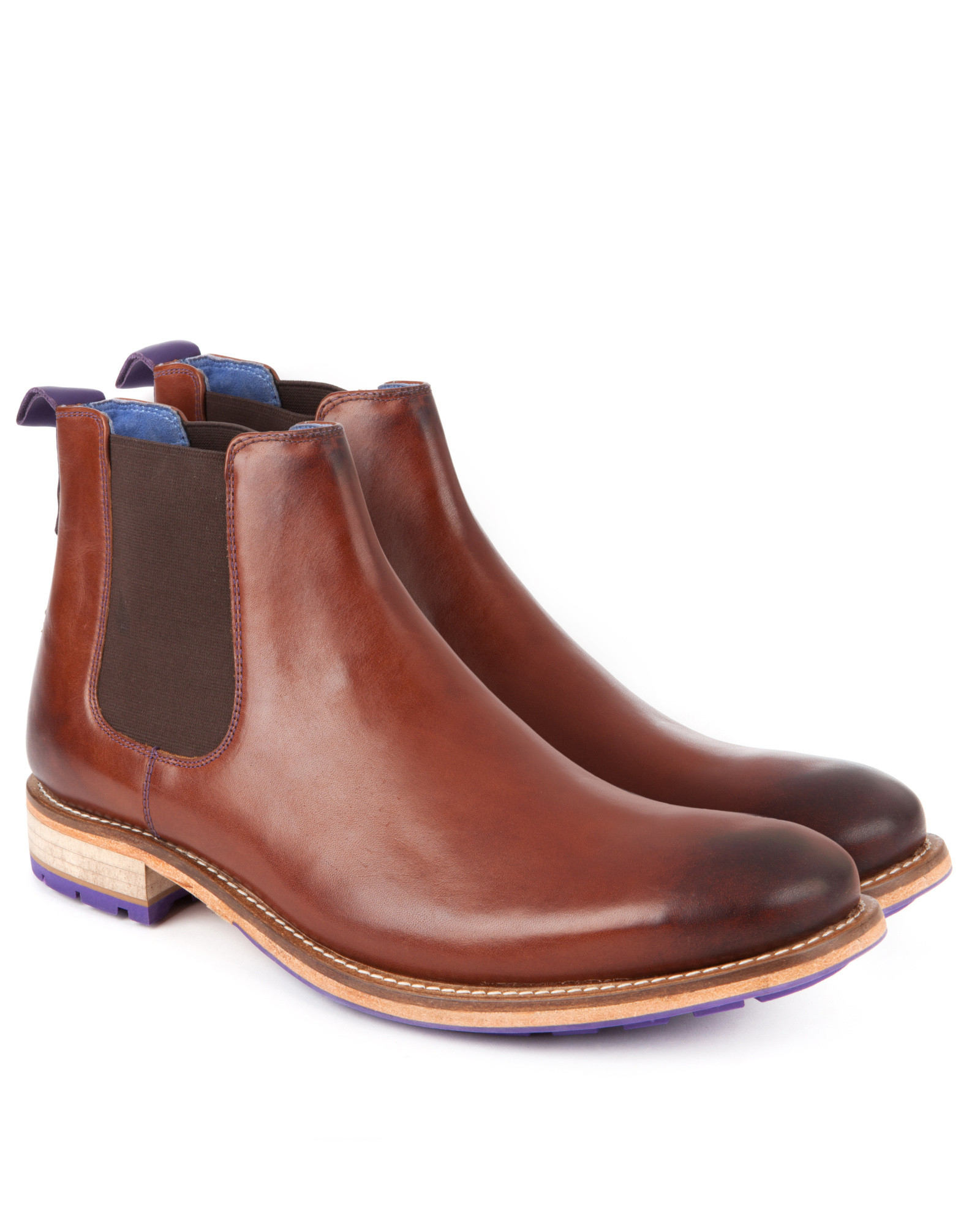 Ted Baker Leather Chelsea Boot in Brown for Men | Lyst