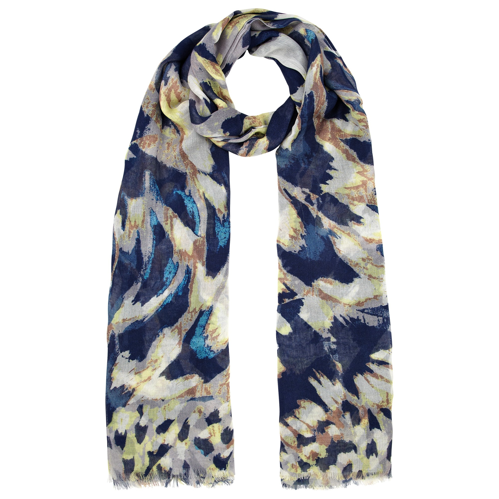 John Lewis Wing Feather Scarf in Multicolor (navy) | Lyst