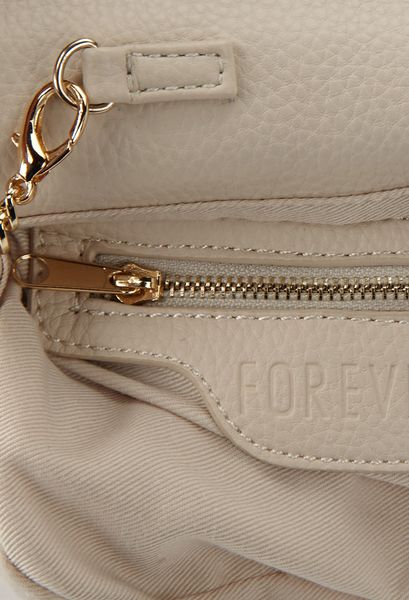 Forever 21 Quilted Crossbody in Beige (Cream) | Lyst