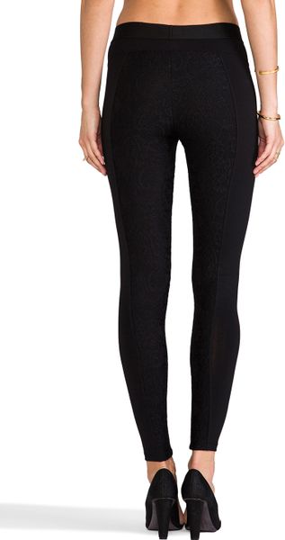 David Lerner Bergen Lace Legging in Black in Black