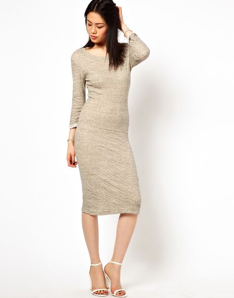 Iro Cotton Jersey Midi Dress in Gray (18) | Lyst