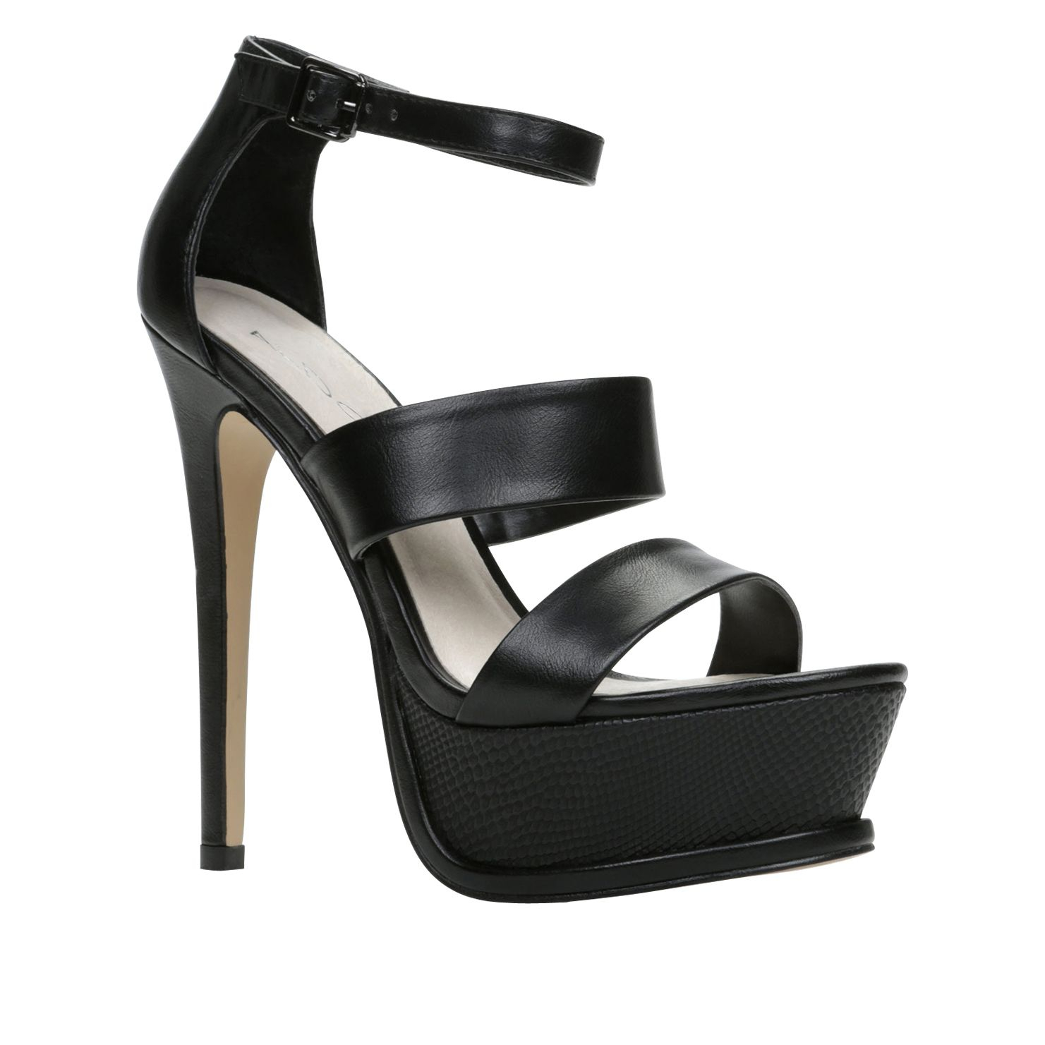 aldo black platform heels