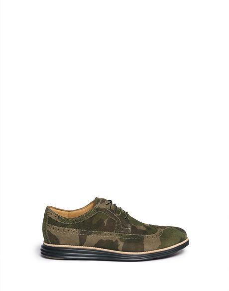 cole haan camo wingtips