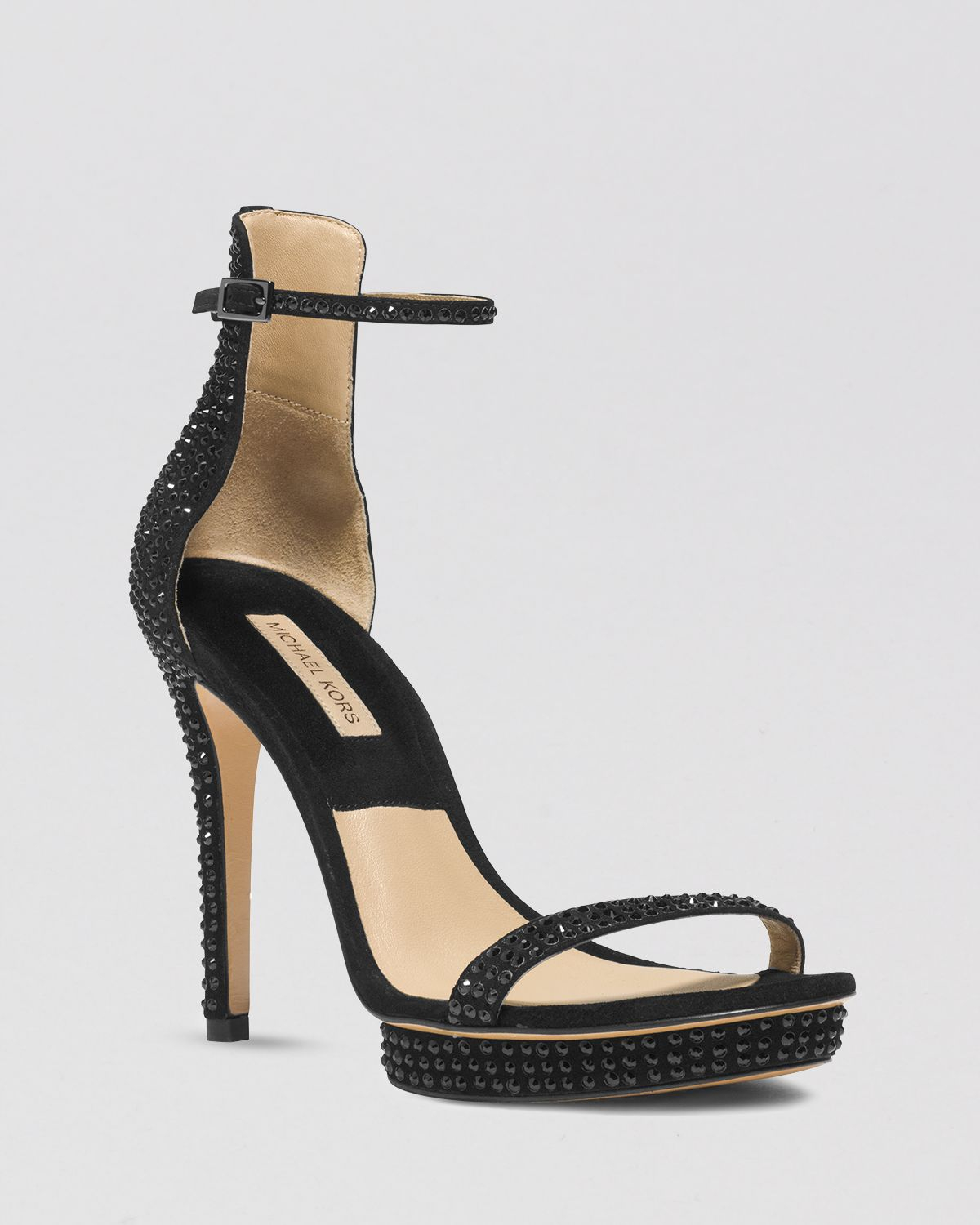 ... Kors Platform Evening Sandals - Doris High Heel in Black | Lyst