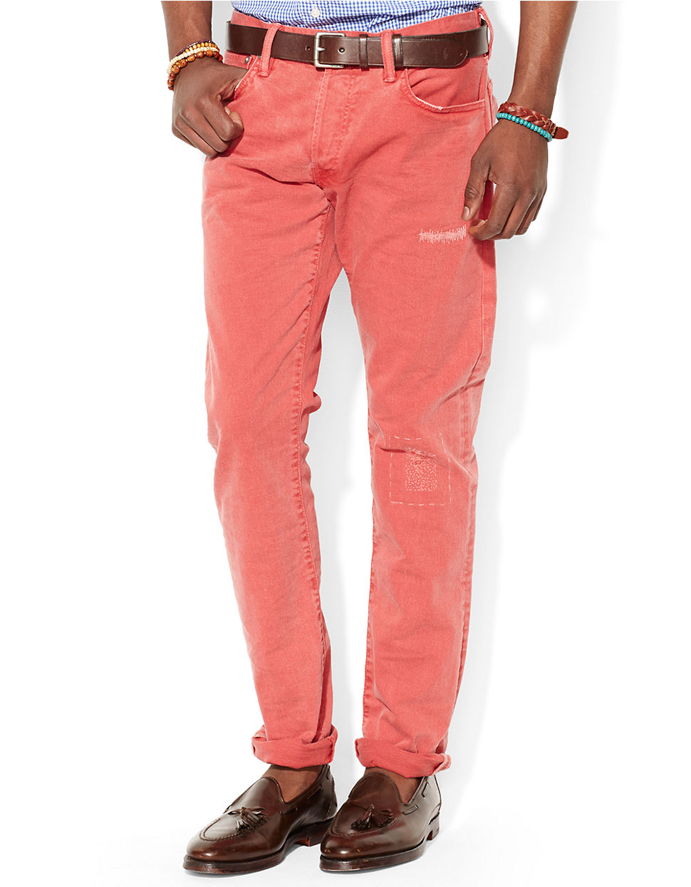 Polo Ralph Lauren Sullivan Slim-Fit Stretch Jeans in Pink for Men (Welsh) | Lyst