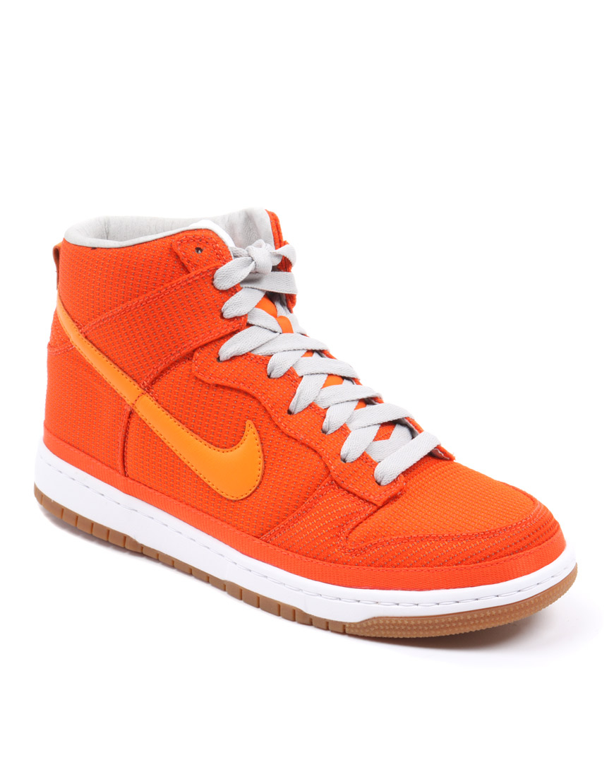 Nike High Dunk Supreme 08 Hitop Trainers in Orange for Men | Lyst