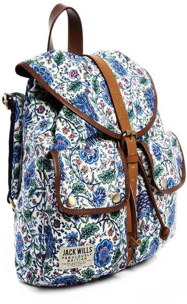 Jack Wills Paisley Backpack in Blue (Chambraypaisley) | Lyst