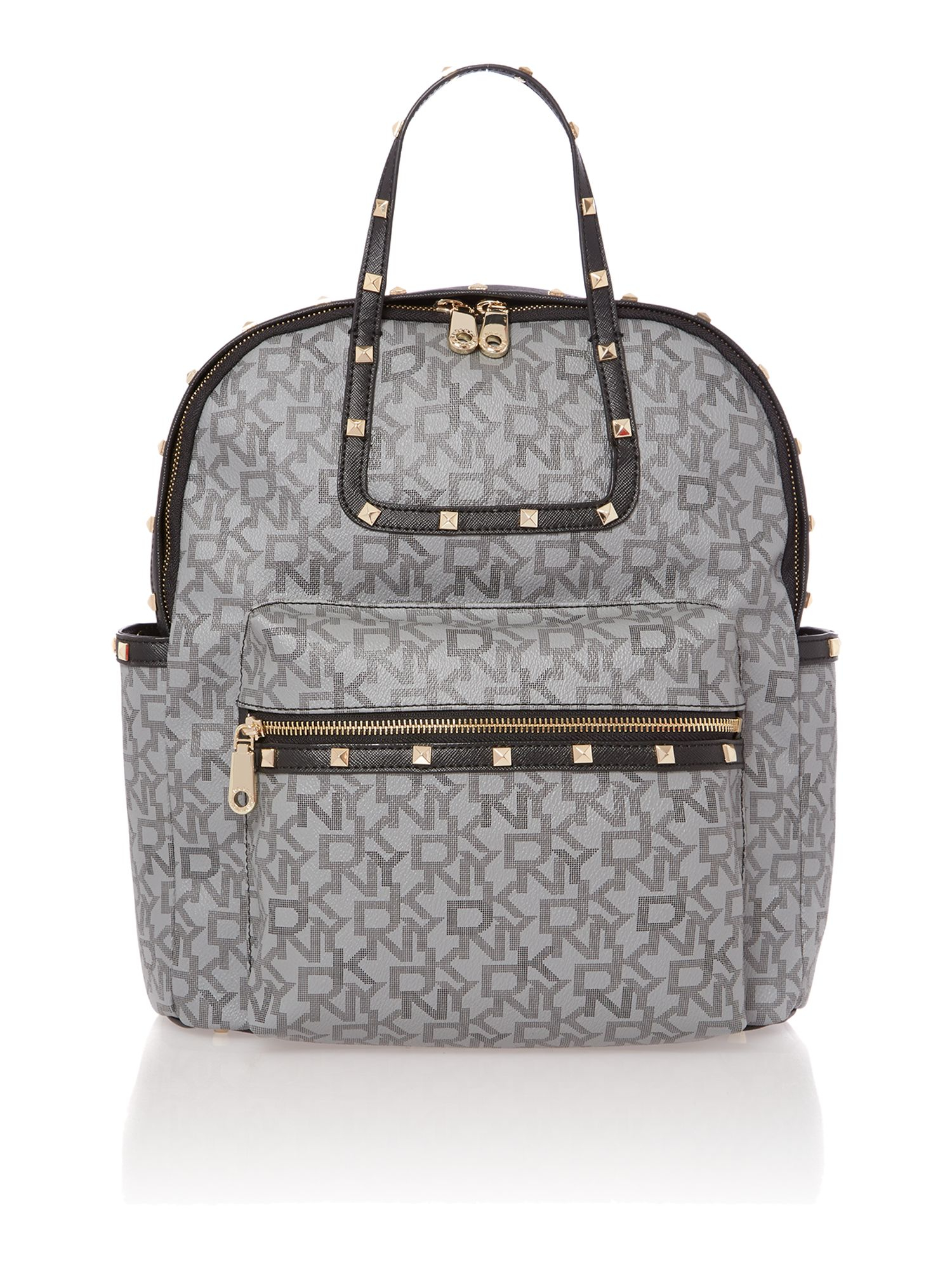 Dkny Coated Lobo Black Backpack with Studs in Black Lyst