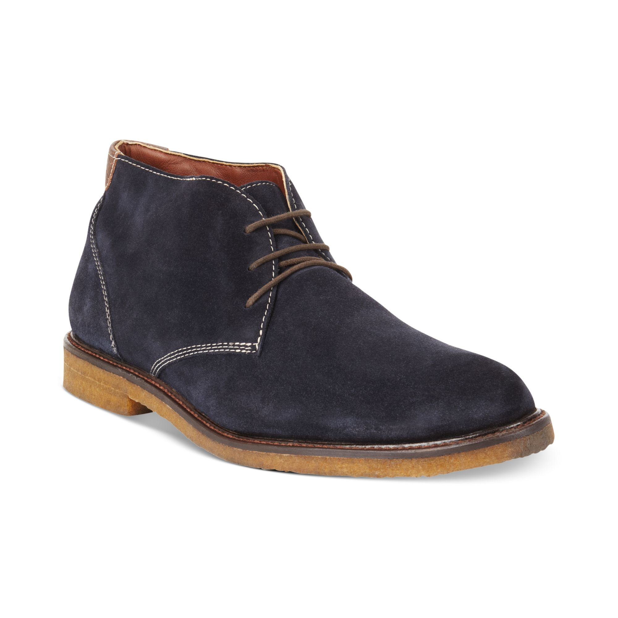 Johnston  Murphy Copeland Suede Chukka Boots in Blue for Men (Navy ...
