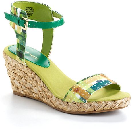 Nine West Tropics Espadrille Wedge Sandals in Green | Lyst Nine West Tropics Espadrille Wedge Sandals in Green | Lyst