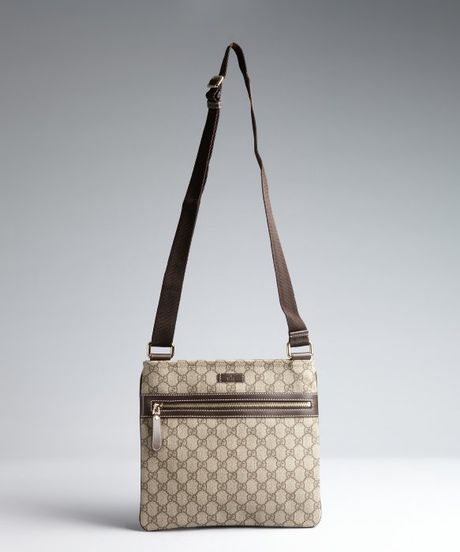 Gucci Brown Gg Coated Canvas Shoulder Bag in Brown for Men | Lyst