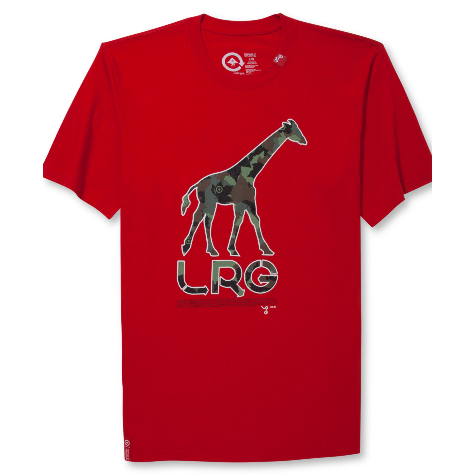 Lrg Core Collection Giraffe Tshirt in Red for Men Lyst