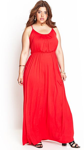 Forever 21 Halter Maxi Dress in Red