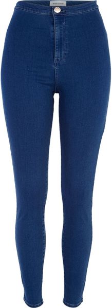 River Island Mid Wash Tube Pants in Blue - Lyst