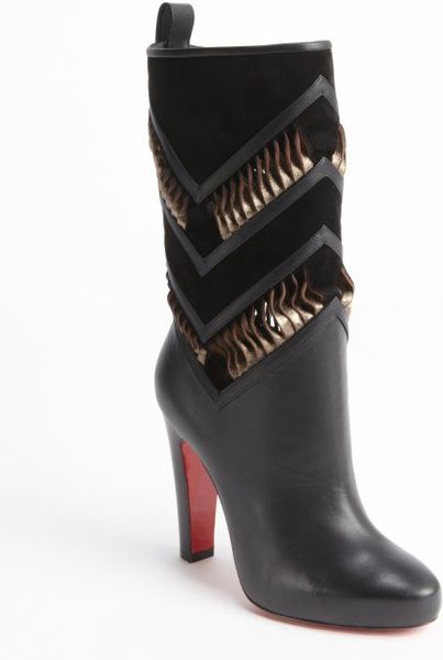 louboutin black suede boots