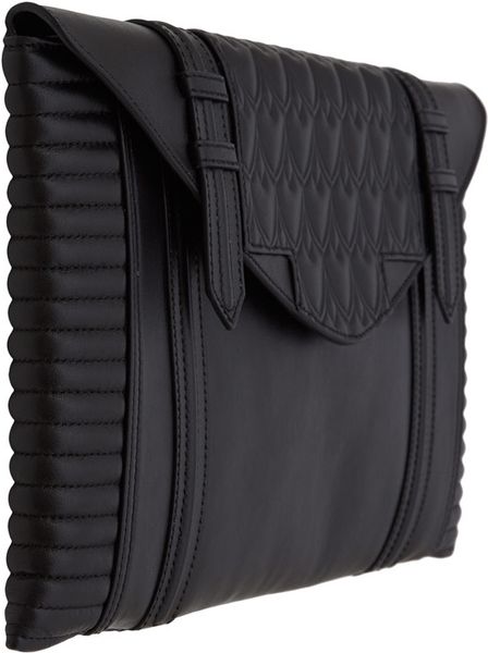 Reece Hudson Oversized Black Bowery Clutch Bag in Black | Lyst
