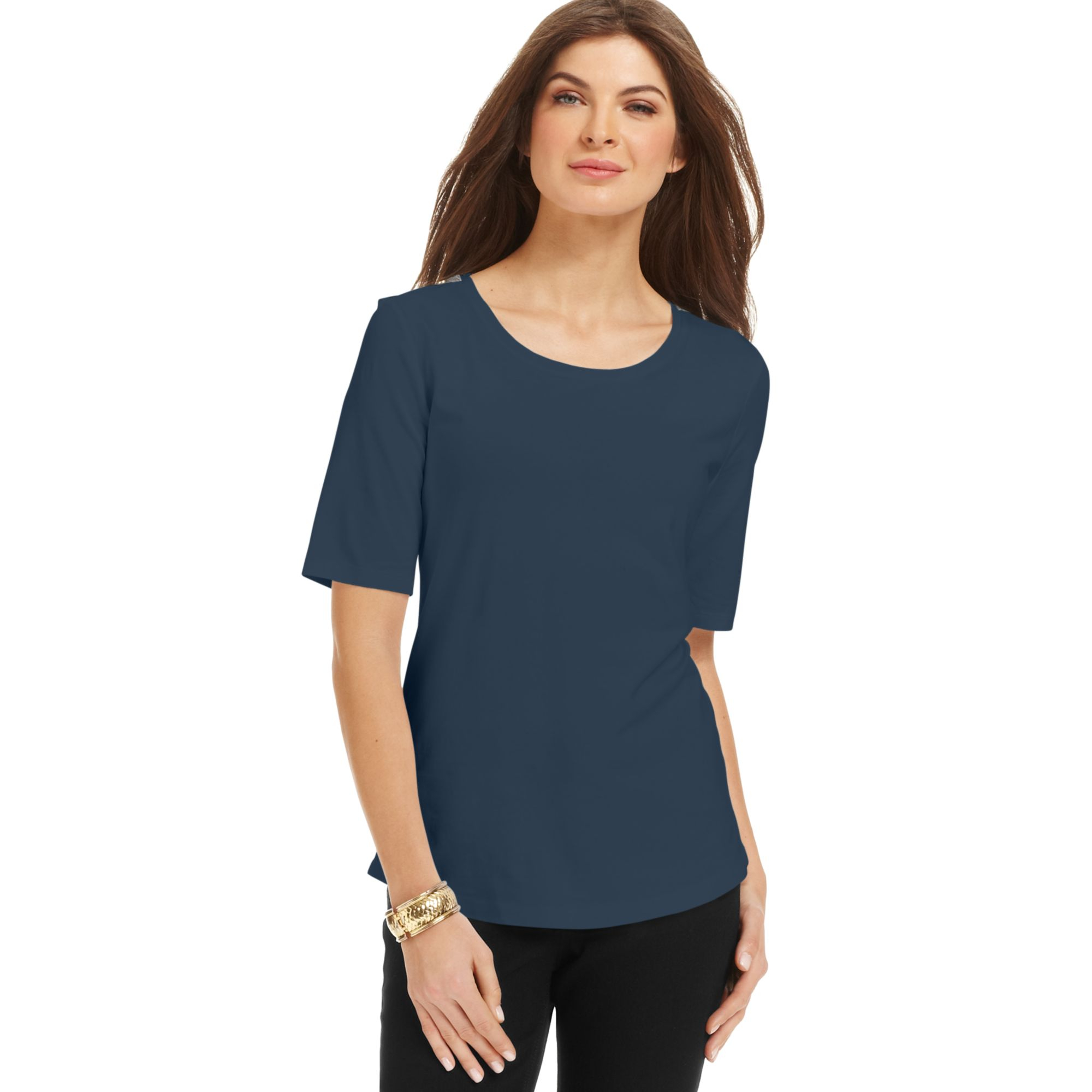 Jones New York Jones New York Signature Petite Elbow Sleeve