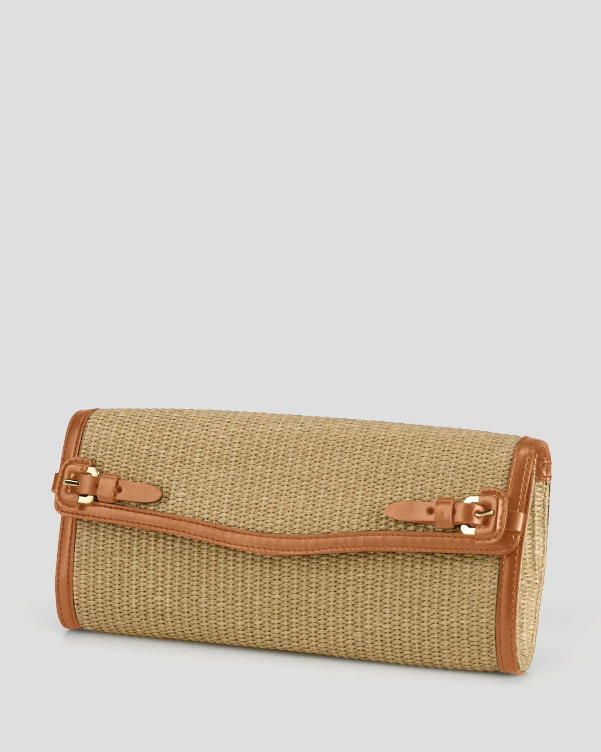 Ralph Lauren Lauren Clutch Gipson Straw in Brown (Natural/Lauren Tan
