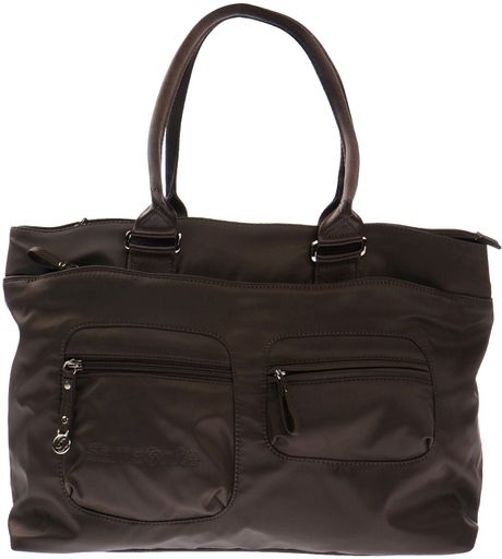 Samsonite Double Handle Shoulder Bag in Brown (Dark brown) | Lyst