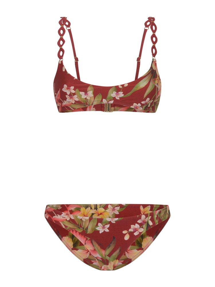 Zimmermann Lexi Diamond Trim Bikini Set In Red Lyst