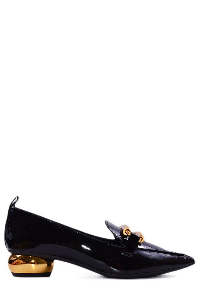 Jeffrey Campbell Pointed Toe Slip On Flat Shoes In Black Lyst