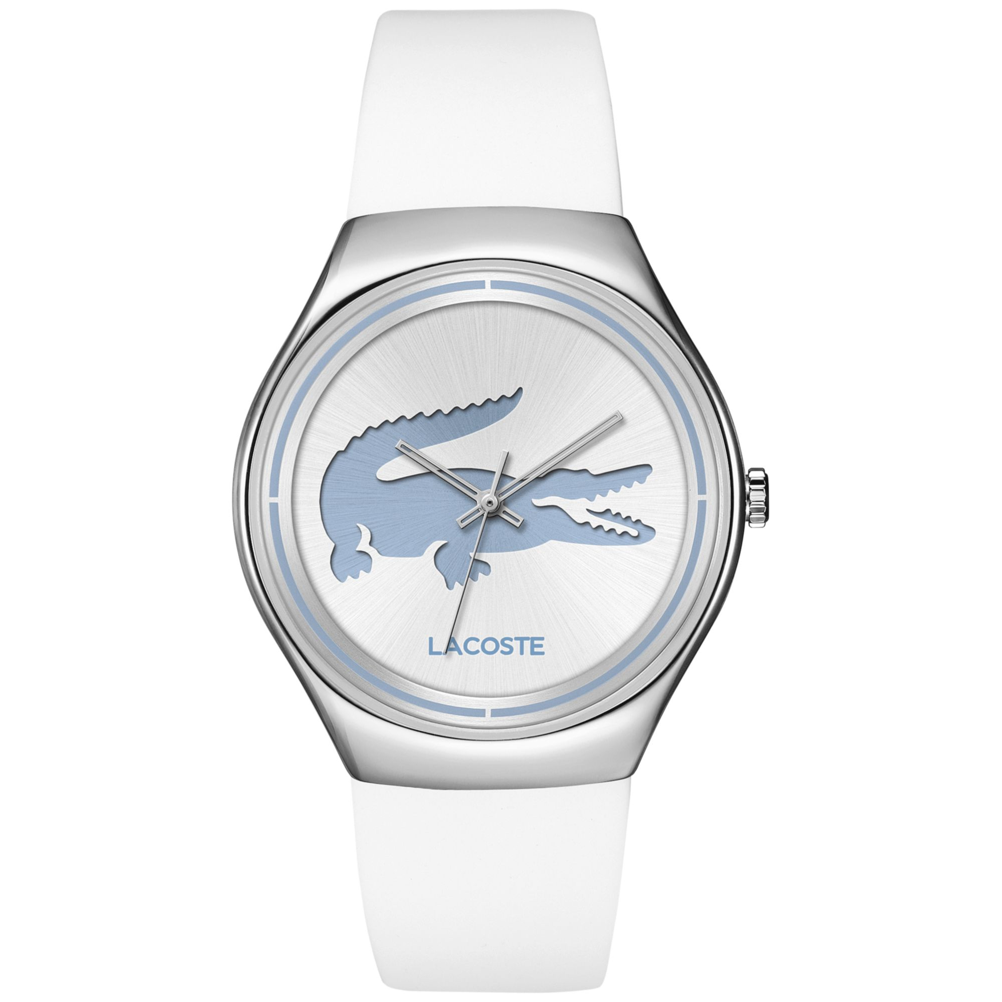 Lacoste Womens Valencia White Silicone Strap Watch 38mm in White Lyst