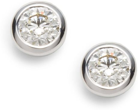 gold 18k roberto stud coin earrings diamond