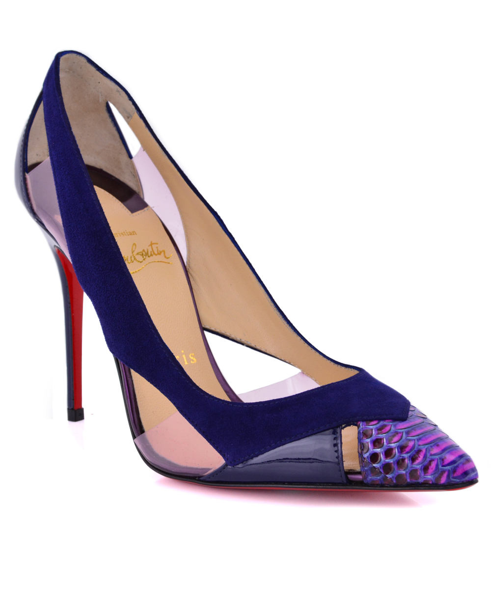 christian louboutin purple shoes