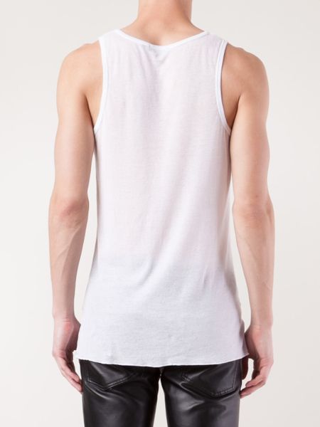 Blk Dnm Sheer Tank Top in White for Men | Lyst