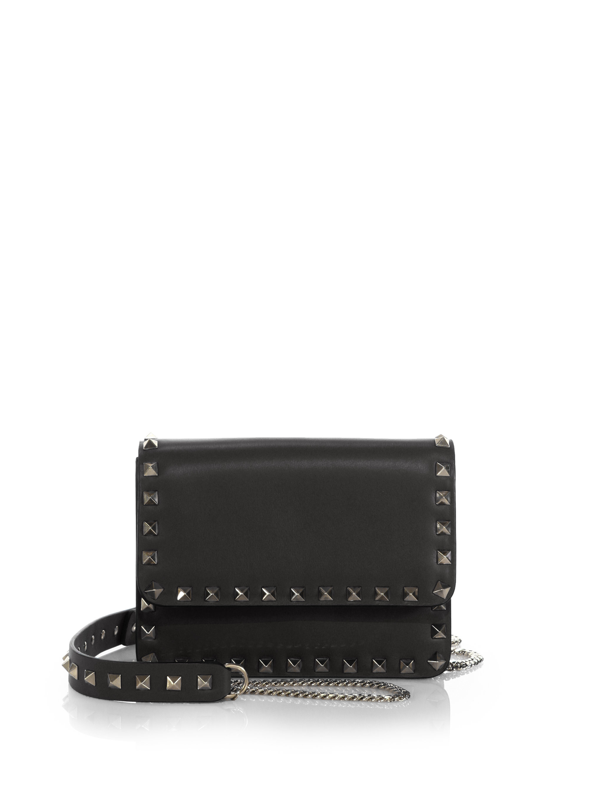 Valentino Studded Leather Crossbody Bag in Black Lyst