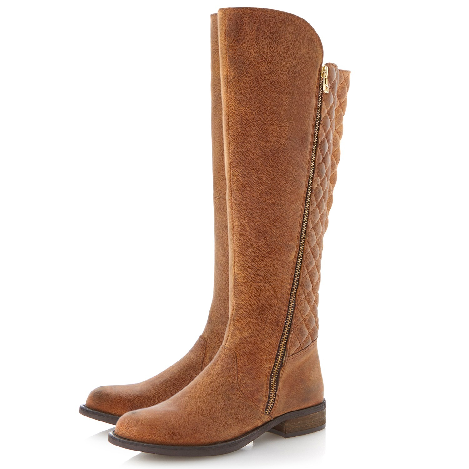 Steve Madden Northside Leather Knee High Boots in Brown (Tan) | Lyst