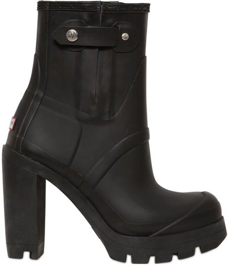 hunter low heel ankle boots